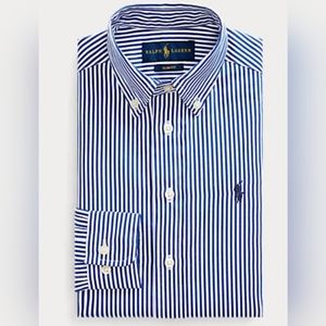 Boy Polo Blue & White Button Down